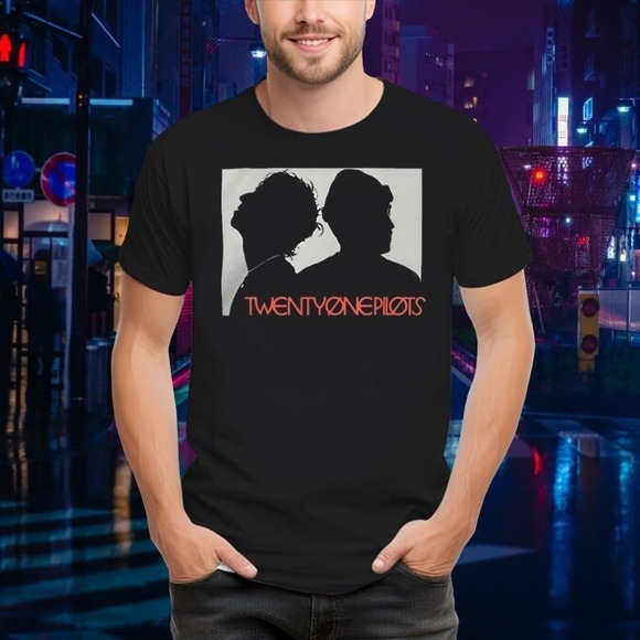 Twenty One Pilots Silhouette Portraits Tshirt - Picture 1 of 4